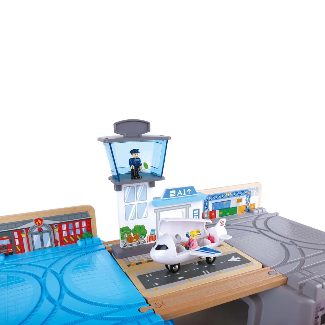 Hape Mega Metropolis Train Bucket Set available at Bear & Moo