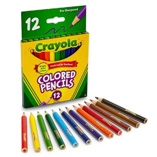 Crayola Coloured Pencils Half-Size 12 Pack available at Bear & Moo