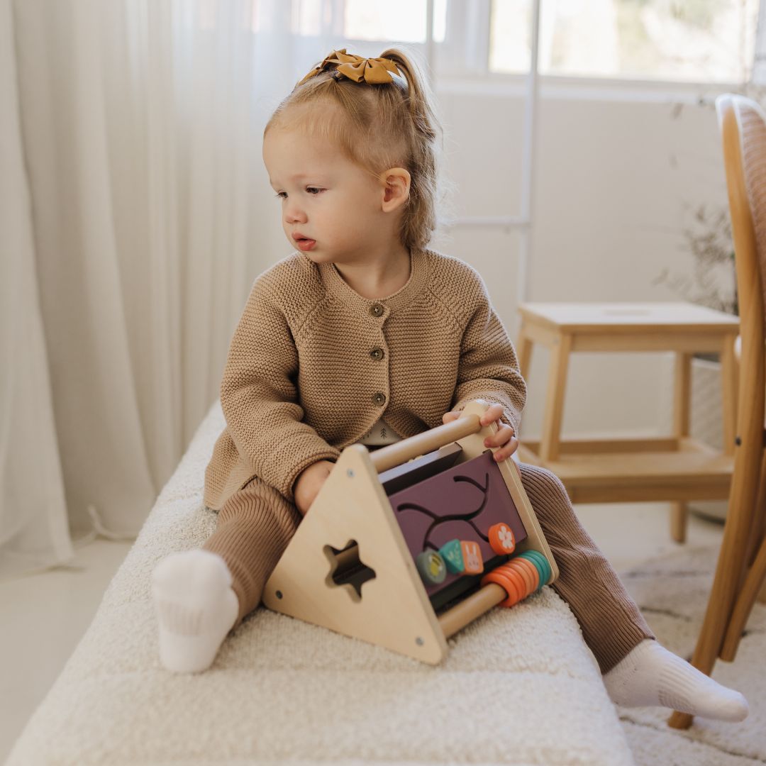 Bubble Wooden Activity Triangle available at Bear & Moo
