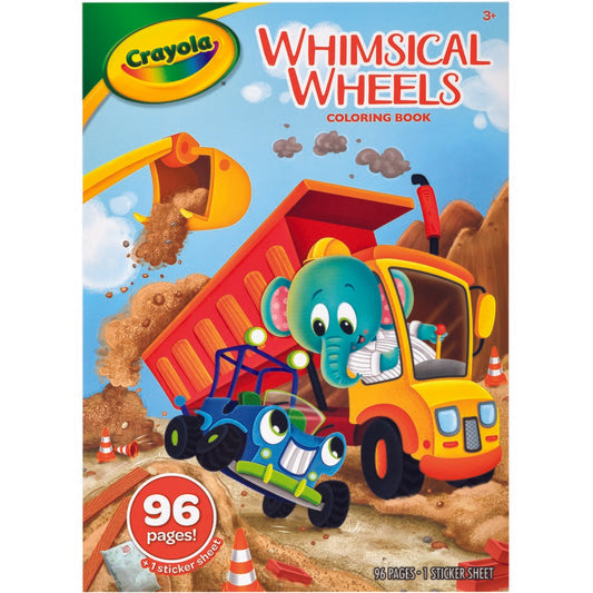 Crayola Whimsical Wheels Colouring Book available at Bear & Moo