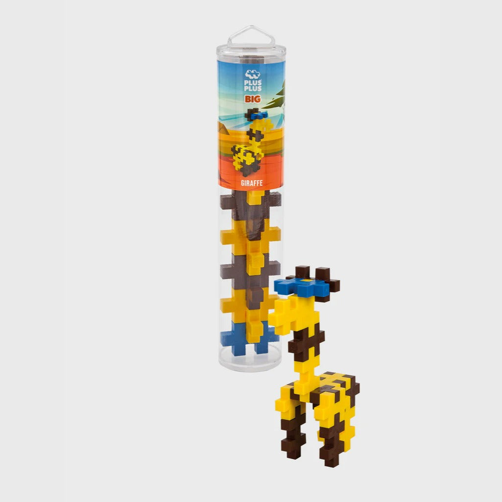 Plus-Plus Big Giraffe | 15 Piece Tube | Bear & Moo