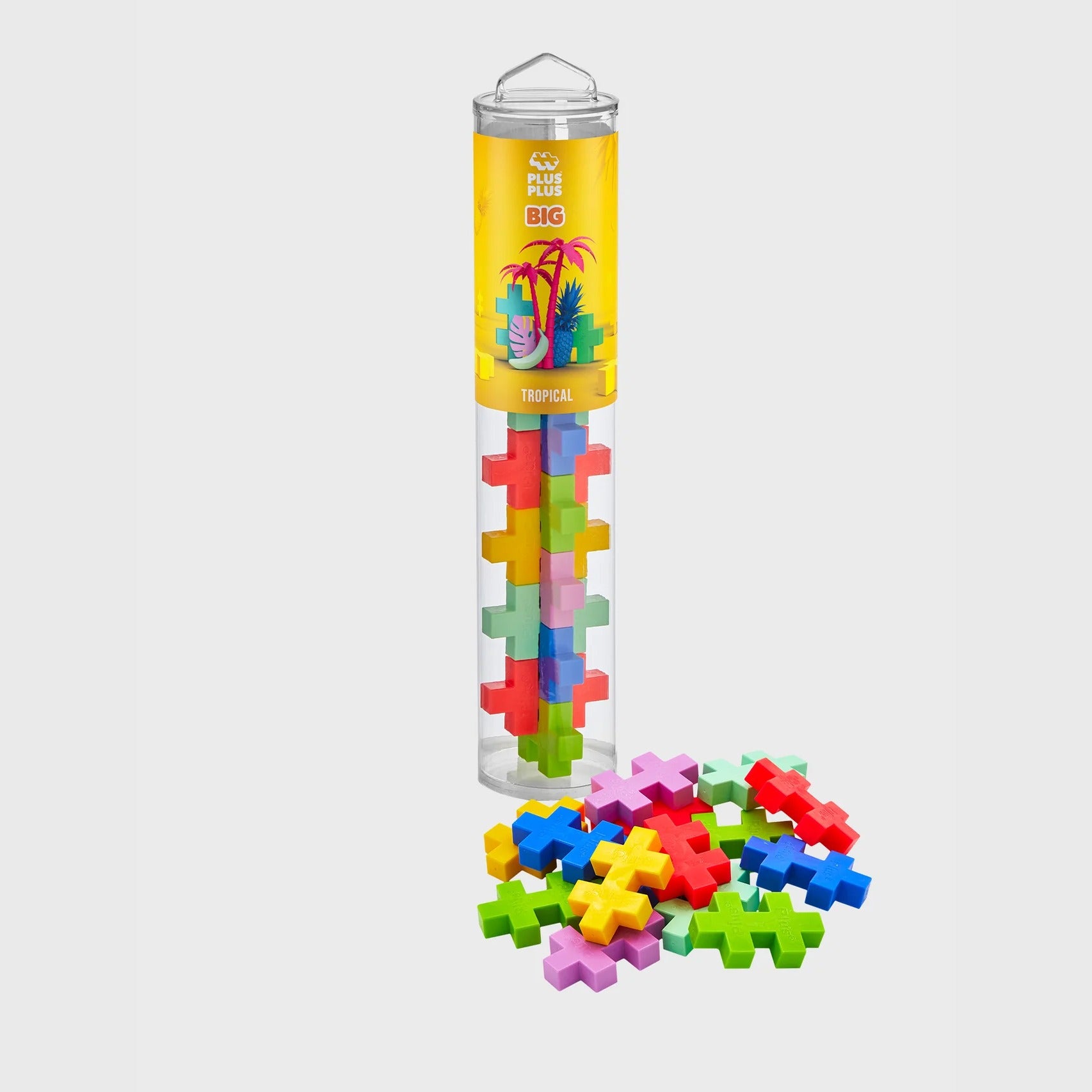 Plus-Plus Big Tropical Colourmix | 15 Piece Tube | Bear & Moo