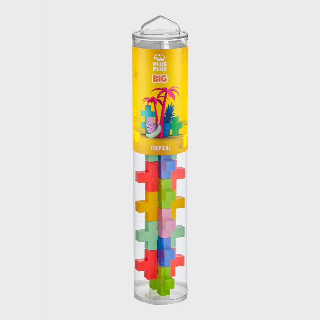 Plus-Plus Big Tropical Colourmix | 15 Piece Tube | Bear & Moo