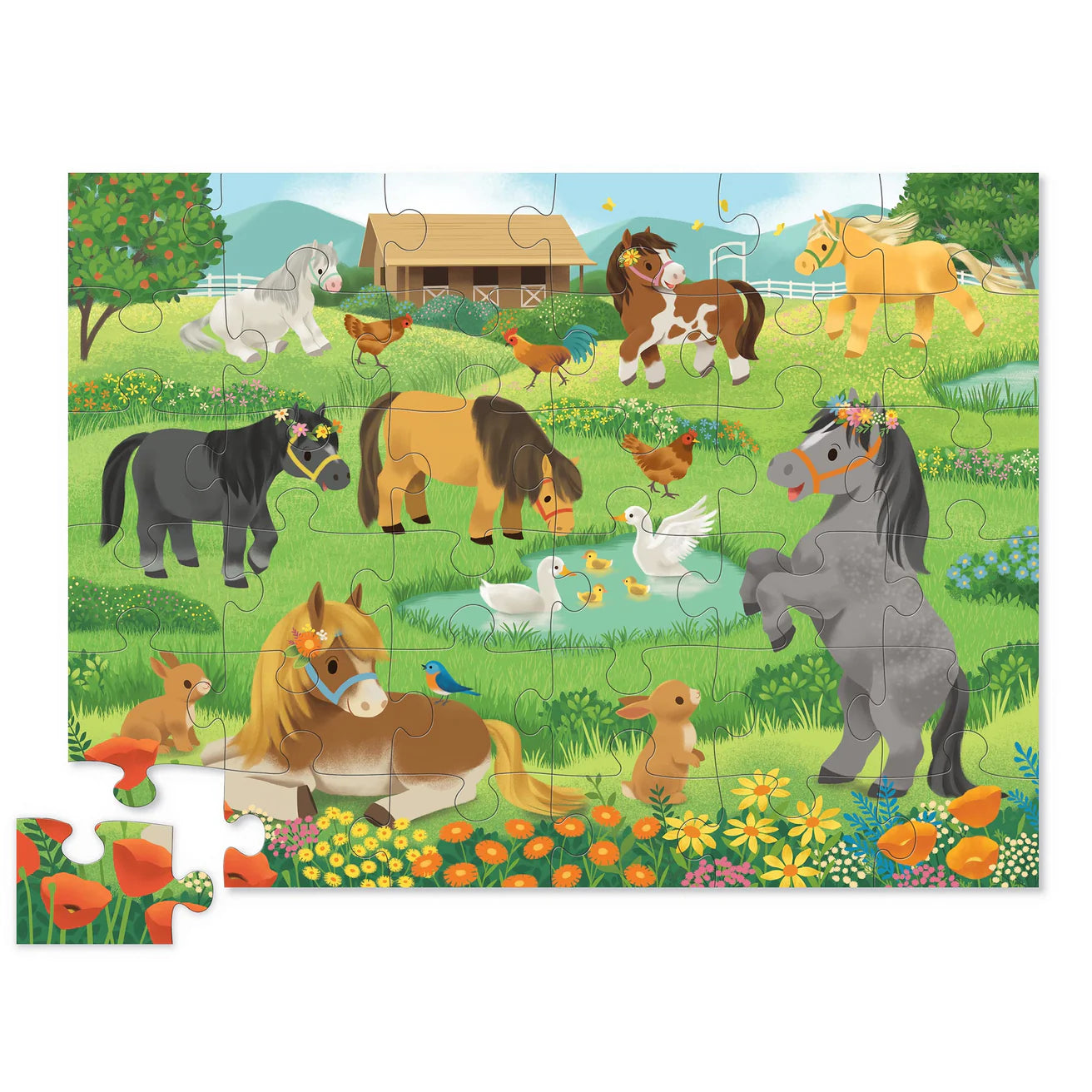 Crocodile Creek Pretty Ponies Floor Puzzle | 36 pc available at Bear & Moo