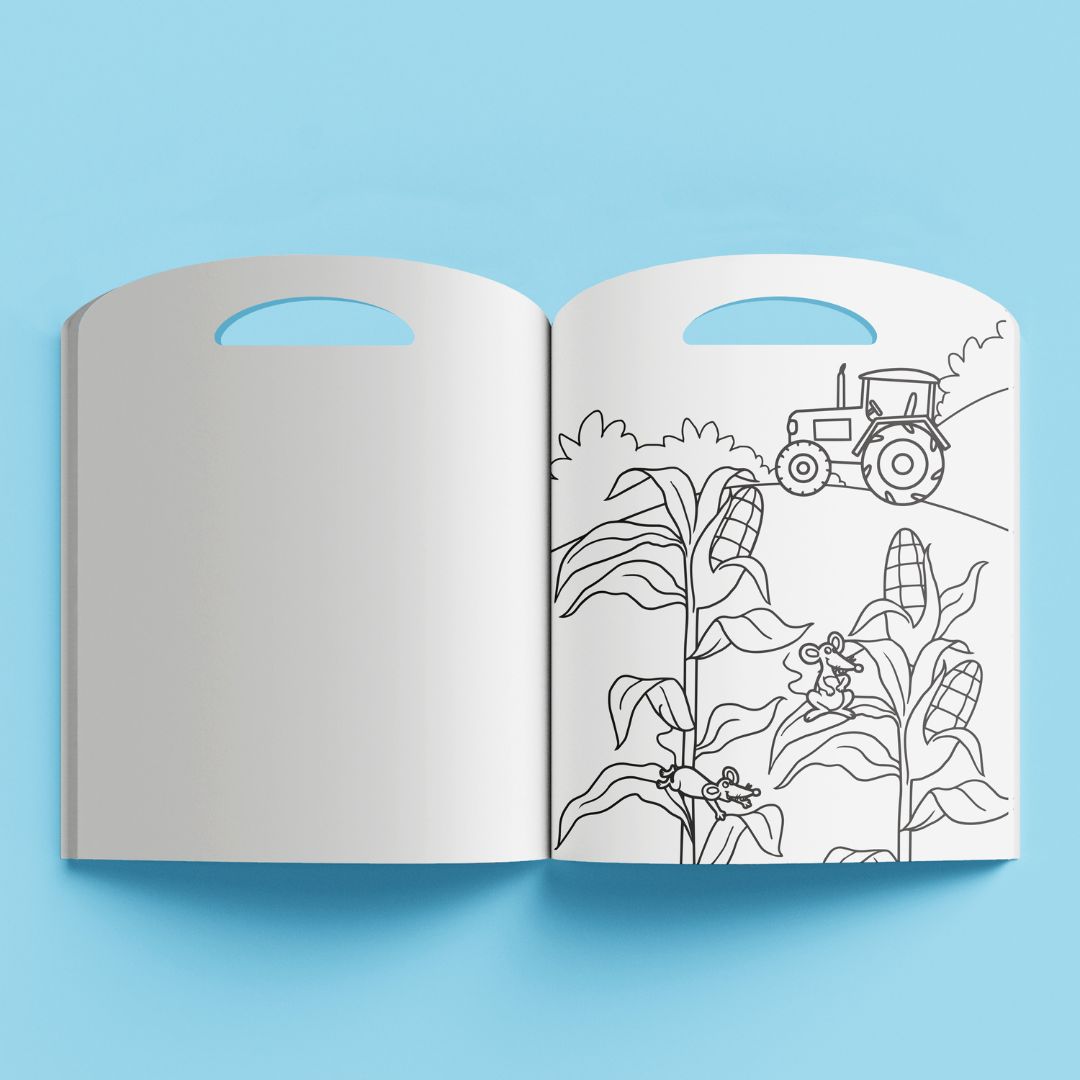 Hinkler On the Farm Shaped Colouring Book available at Bear & Moo