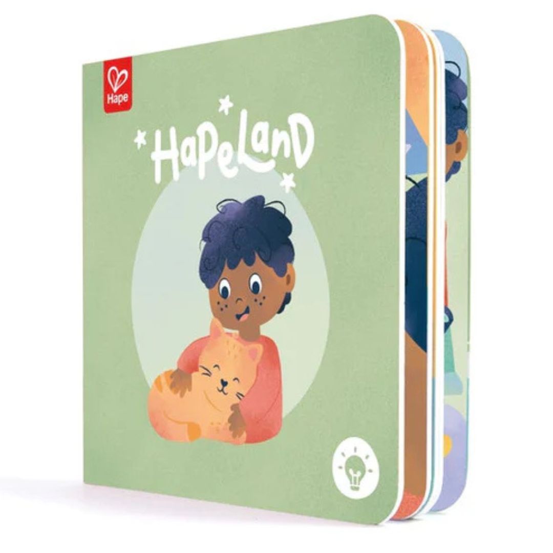 Hape Land | The Cat's Secret Board Book & Toy figurines available at Bear & Moo