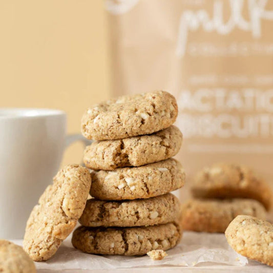 The Milk Collective Lactation Biscuit White Choc Chip available at Bear & Moo