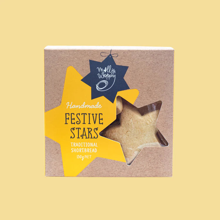 Molly Woppy Festive Stars | Shortbread available at Bear & Moo