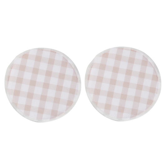 Bear & Moo Reusable Breast Pads in Oat Gingham