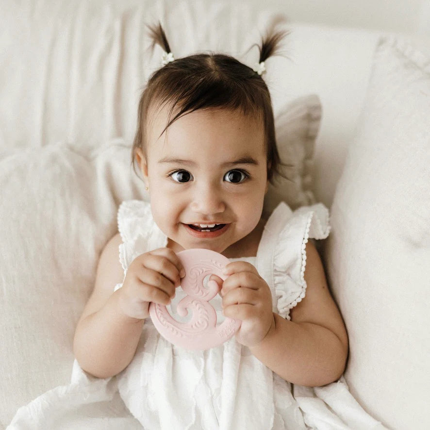BO & KO Baby Koru Teether in Posey available at Bear & Moo