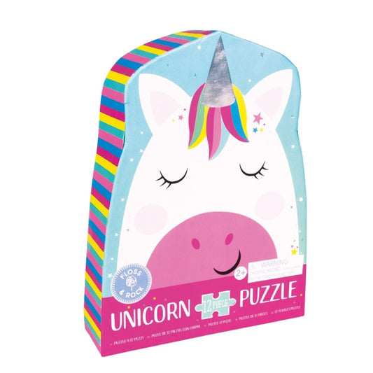 Floss & Rock Rainbow Unicorn | 12 Piece Puzzle available at Bear & Moo