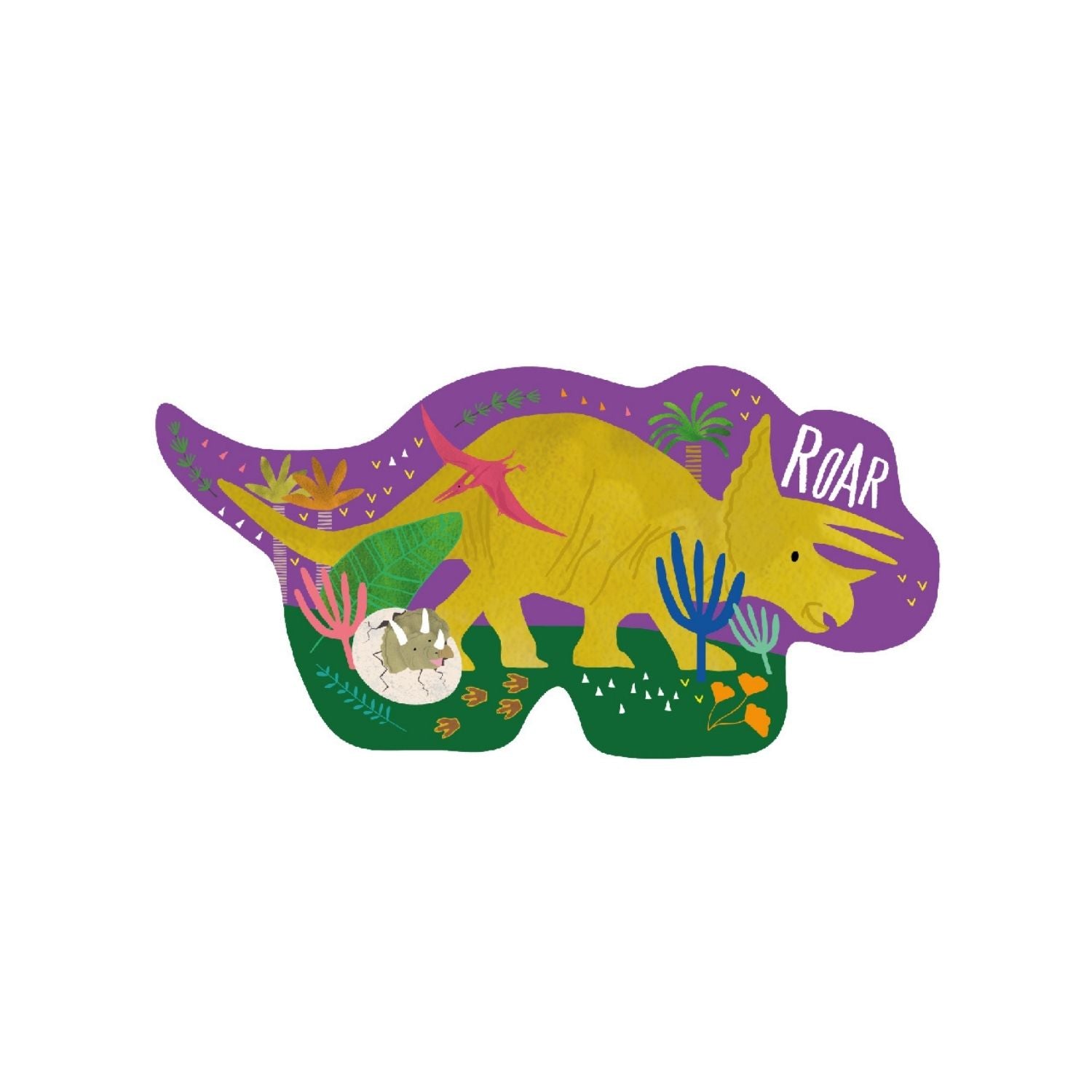 Floss & Rock Dinosaur | 12 Piece Puzzle available at Bear & Moo