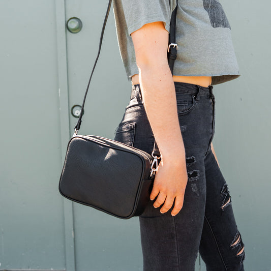 Moana Road Merivale Handbag in Black available at Bear & Moo