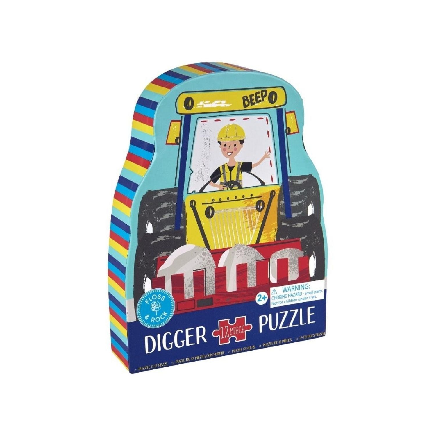Floss & Rock Construction | 12 Piece Puzzle available at Bear & Moo