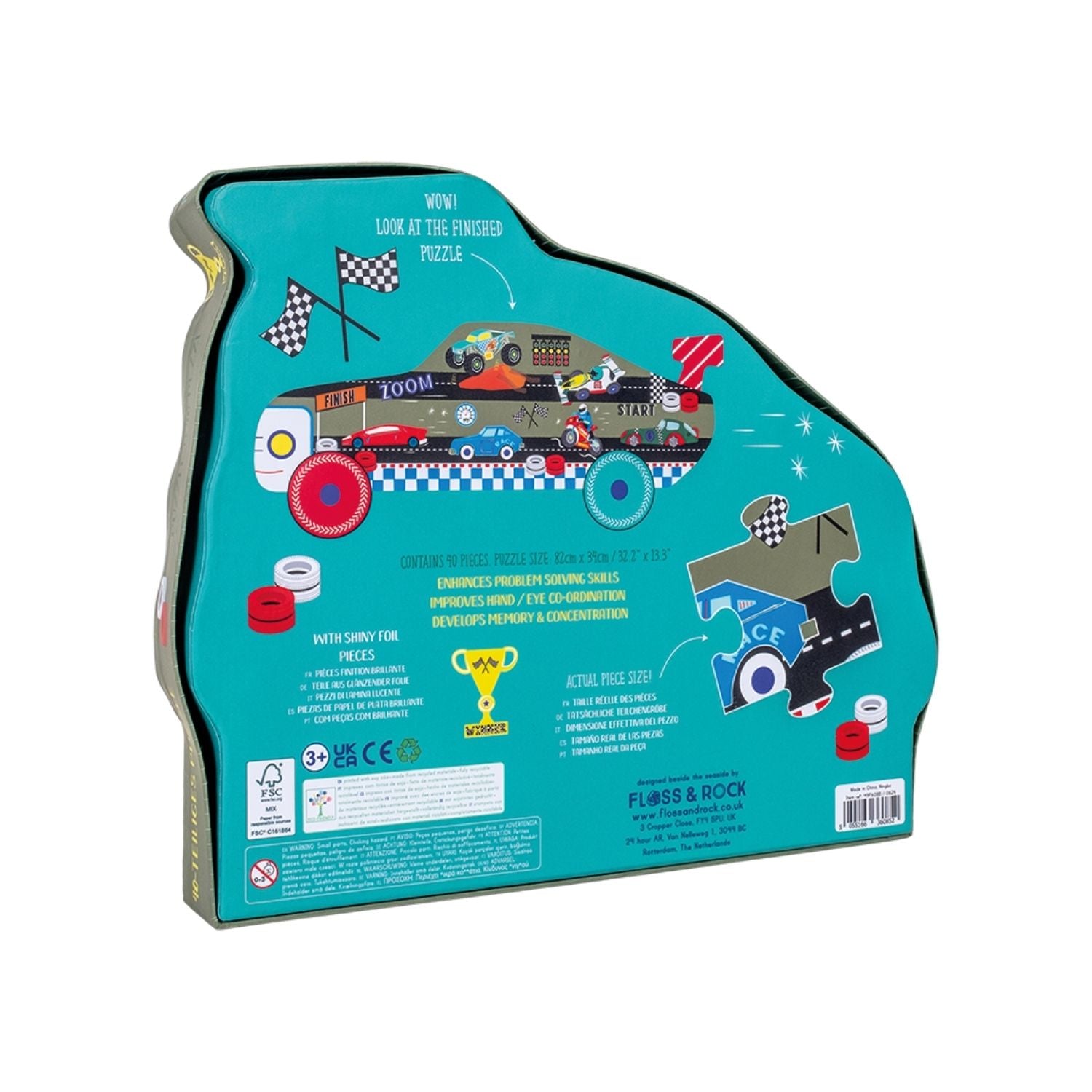 Floss & Rock Cars | 40 Piece Puzzle available at Bear & Moo