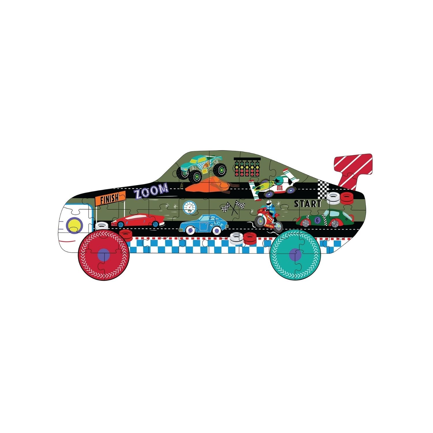 Floss & Rock Cars | 40 Piece Puzzle available at Bear & Moo