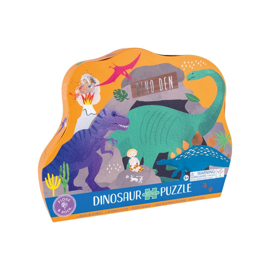 Floss & Rock Dinosaur | 80 Piece Puzzle available at Bear & Moo