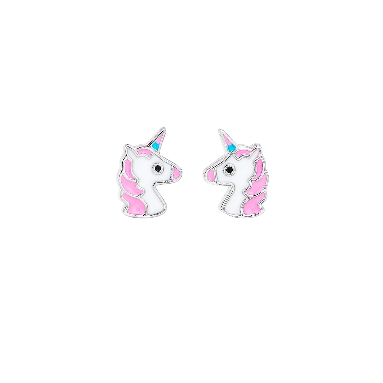 Silver Linings Collection Earrings Unicorn Enamel Studs available at Bear & Moo