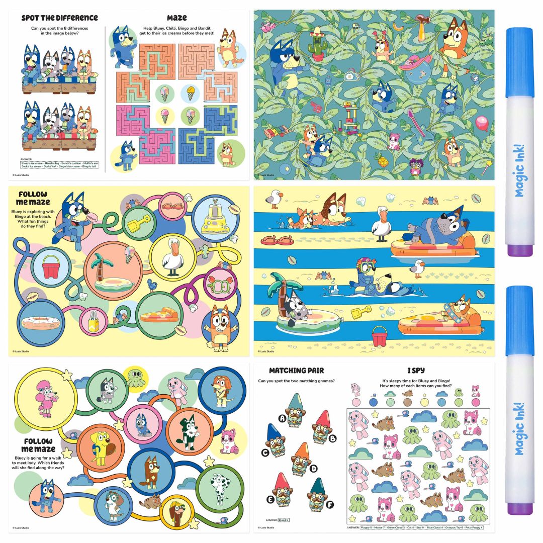 Hinkler Inkredibles Bluey Poster Activity Kit available at Bear & Moo