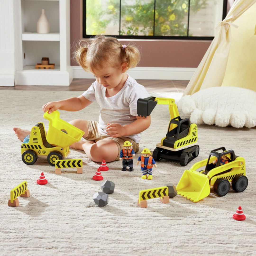 Hape Dig’N Dump Excavator available at Bear & Moo