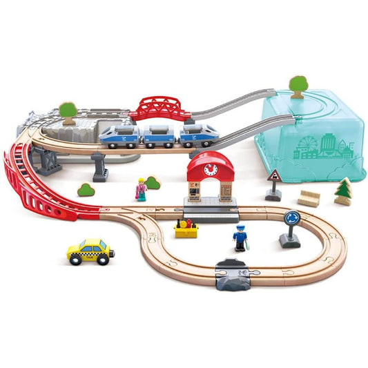 Hape City Train Bucket Set available at Bear & Moo
