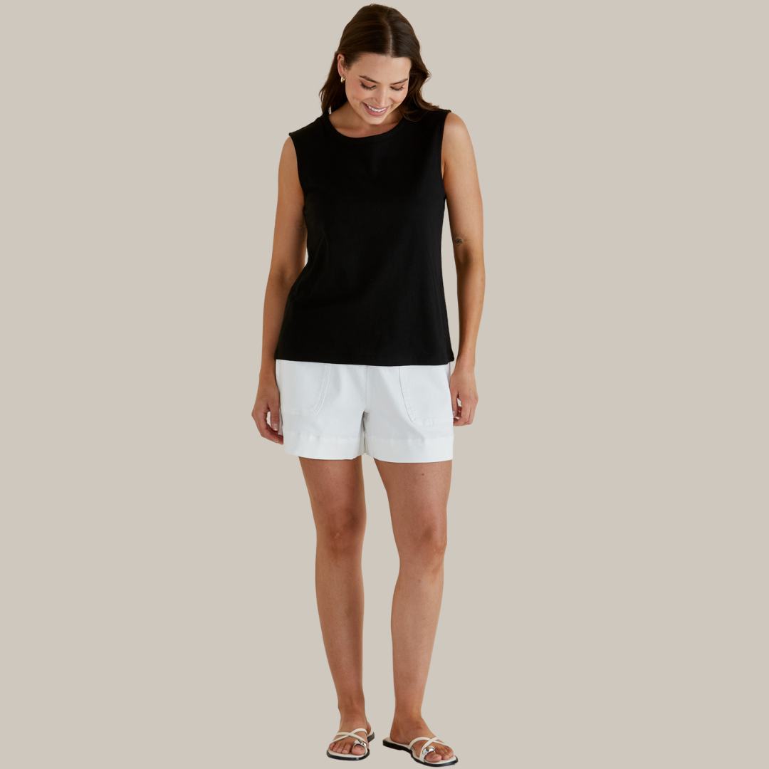 Betty Basics Jordyn Tank in Black available at Bear & Moo