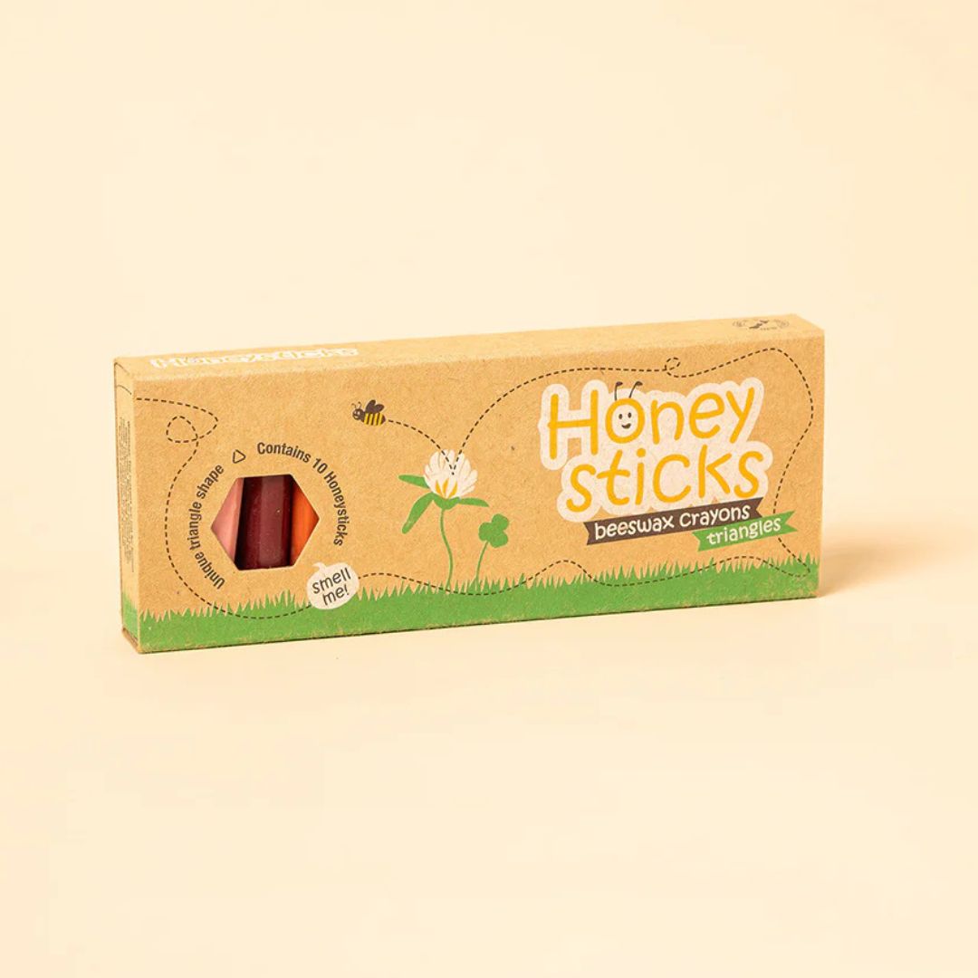 Honey Sticks Triangles | Beeswax Crayons available at Bear & Moo