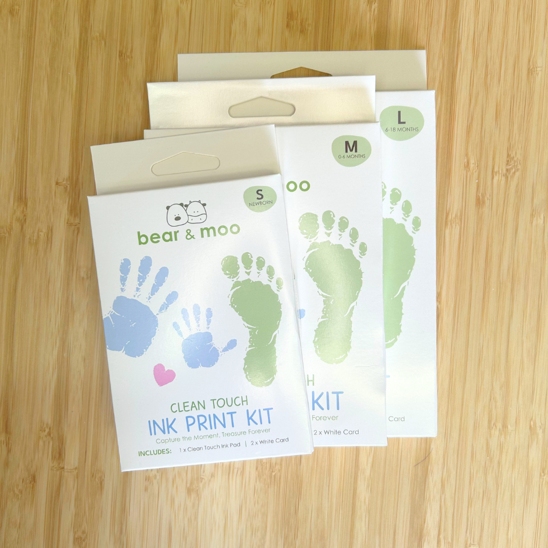 At Night Newborn Hands And Feet Cold Bear Moo Clean Touch Ink
