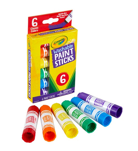 Crayola Washable Paint Sticks 6 Pack available at Bear & Moo