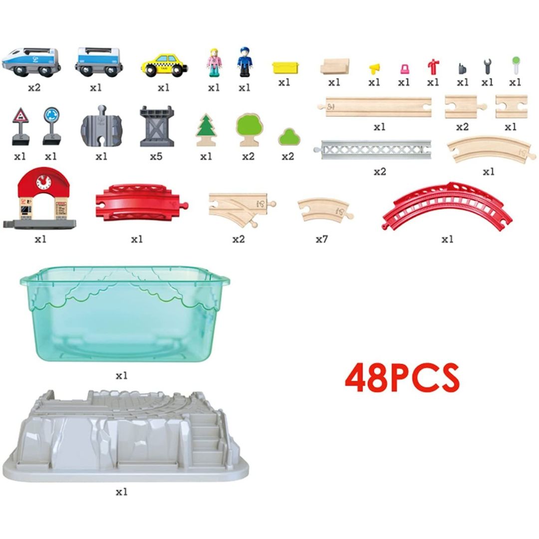 Hape City Train Bucket Set available at Bear & Moo