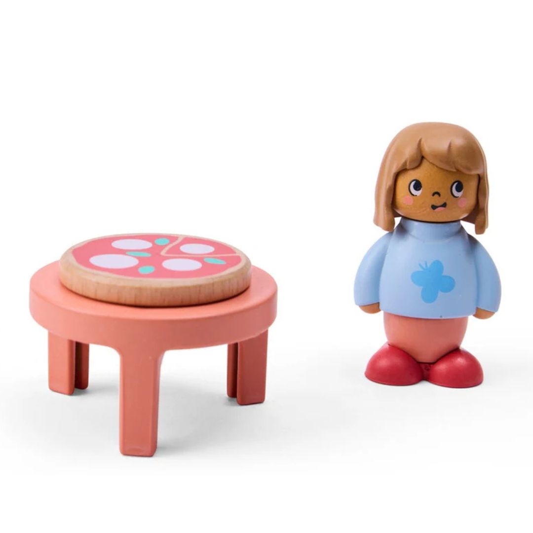 Hape Land | The Tiny House Board Book & Wooden Toy Set available at Bear & Moo
