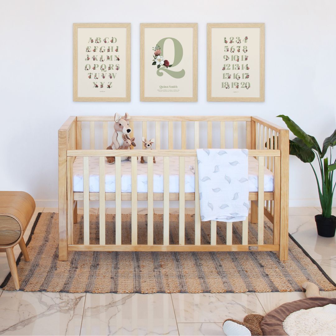 Babyhood Lulu Cot 4 in 1 | Natural available at Bear & Moo