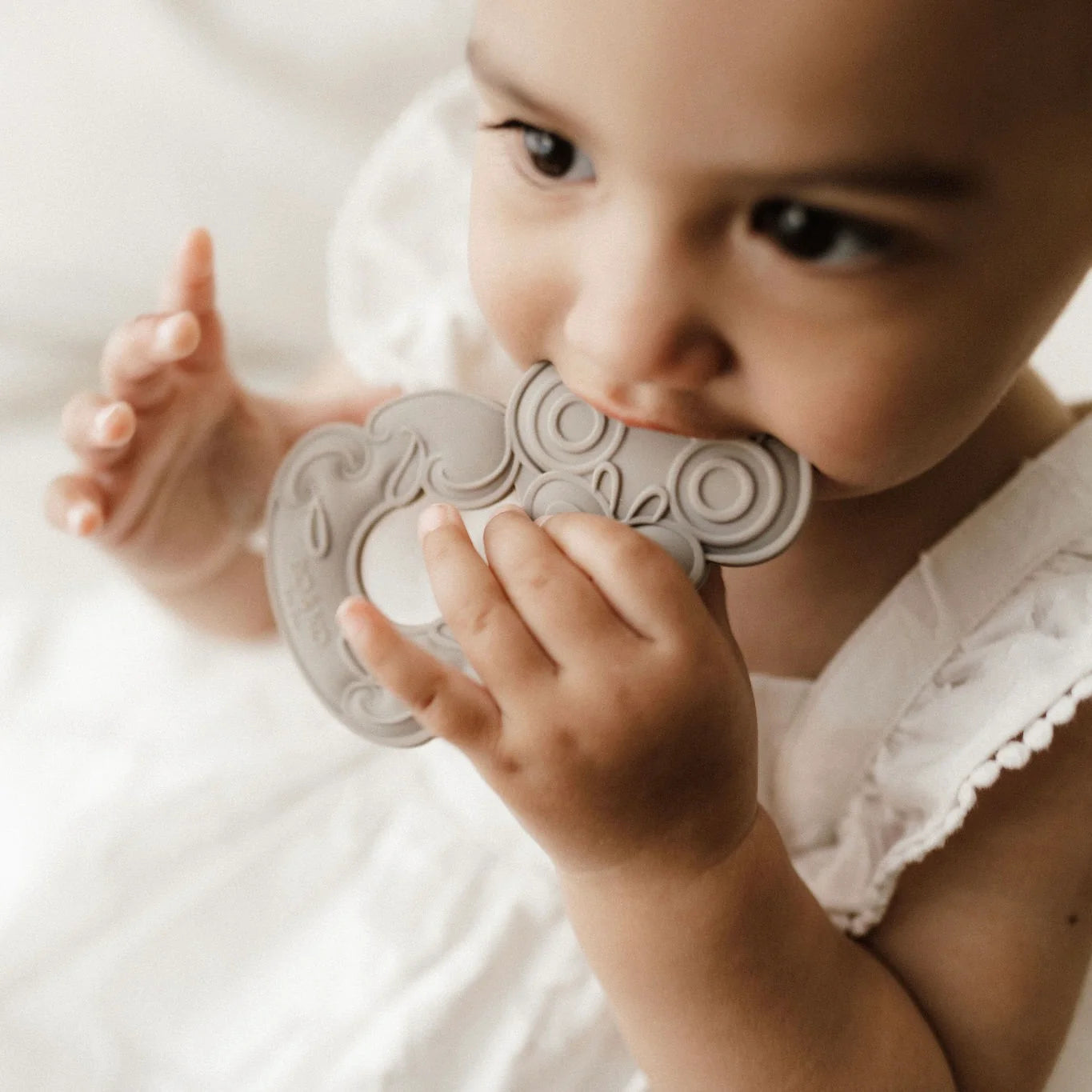 BO & KO Baby Tiki Teether | Olive available at Bear & Moo