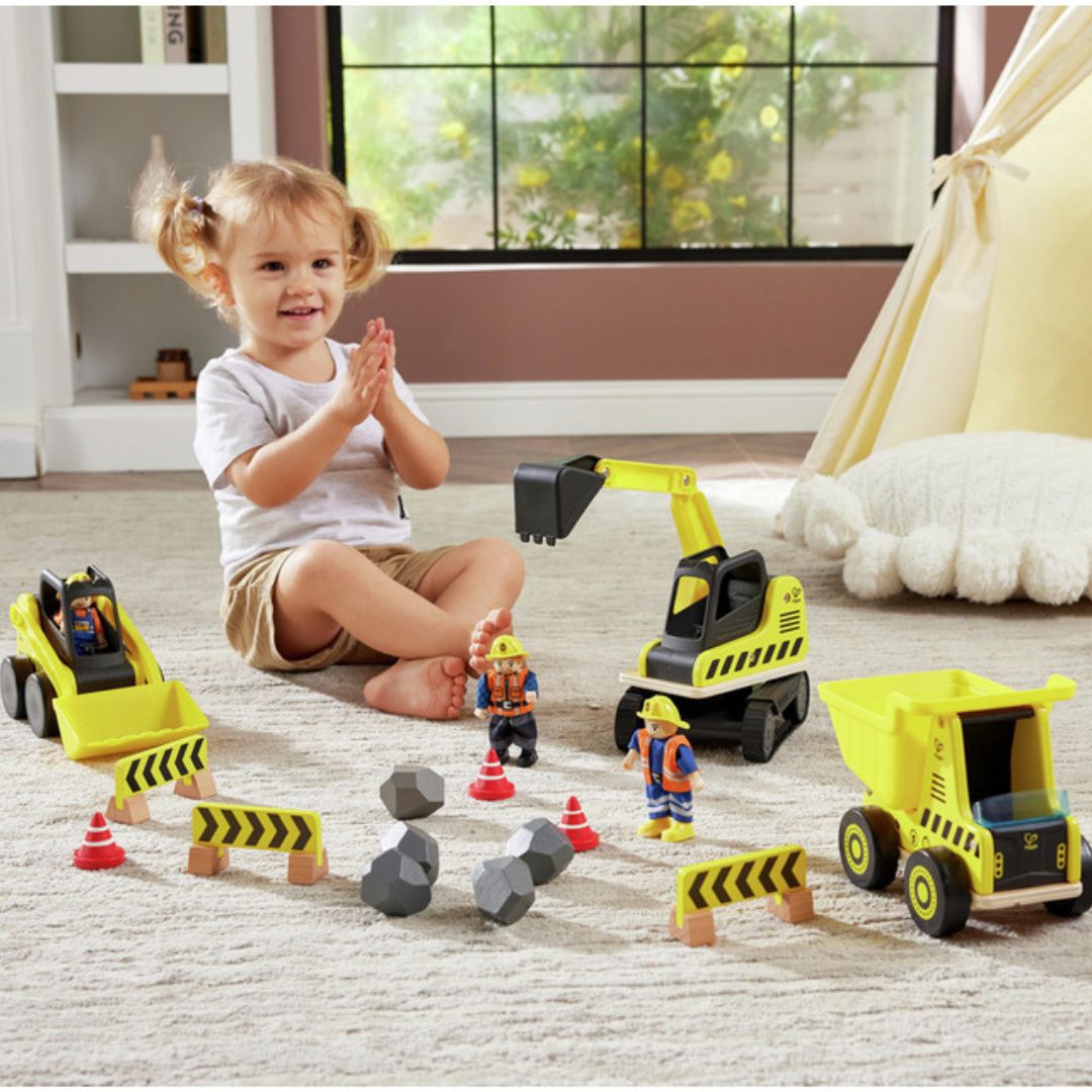 Hape Dig’N Dump Excavator available at Bear & Moo