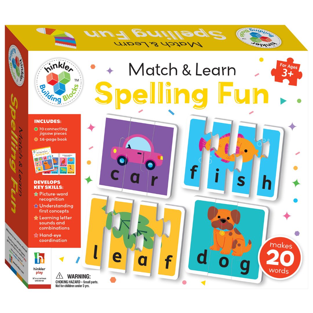 Hinkler Building Blocks Match & Learn Spelling Fun available at Bear & Moo