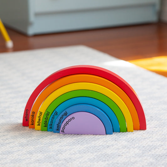 Moana Road Rainbow Blocks available at Bear & Moo