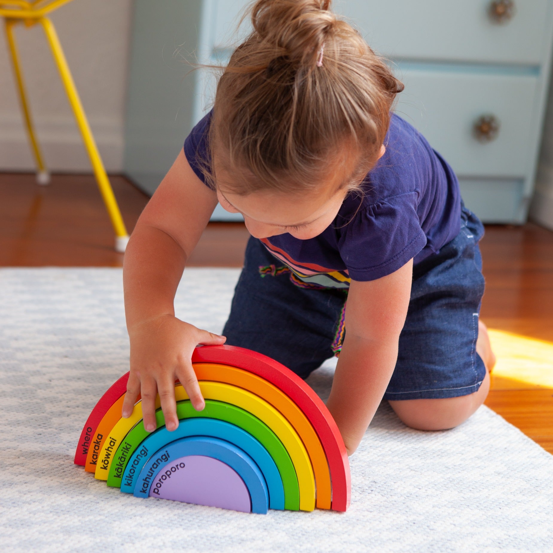 Moana Road Rainbow Blocks available at Bear & Moo