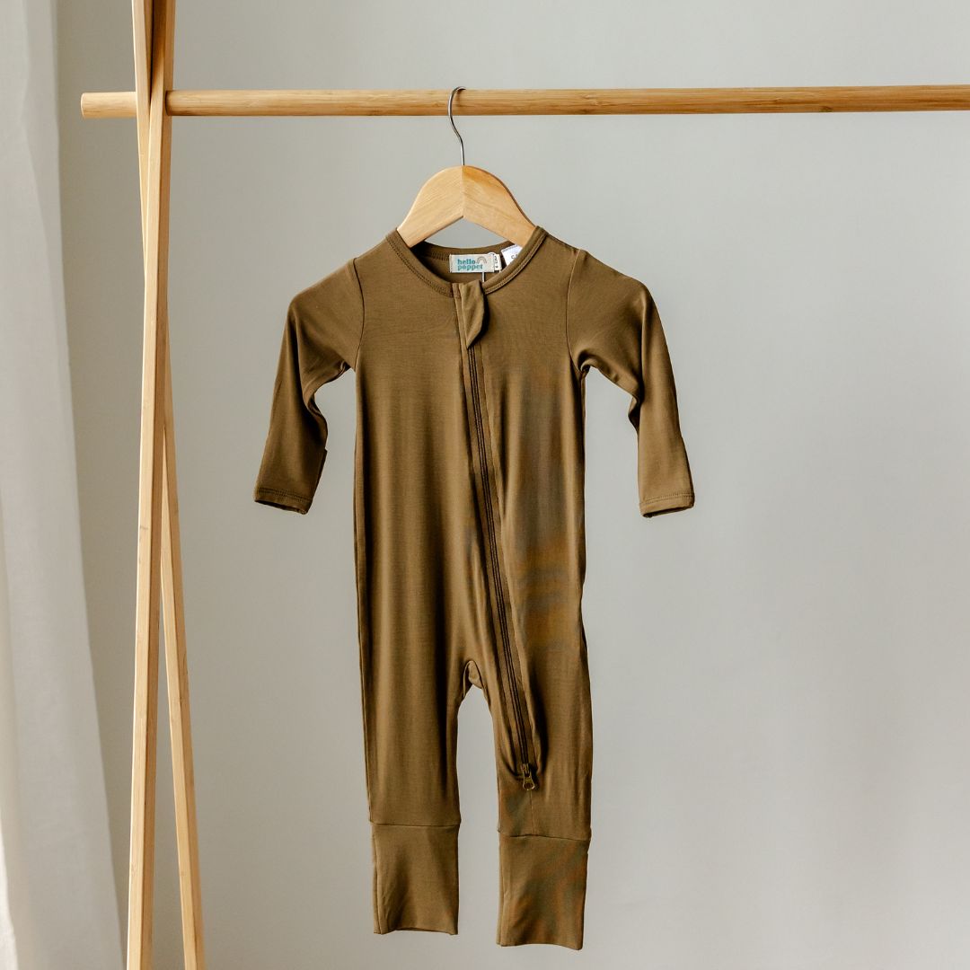 Hello Poppet Bamboo All-in-One suit available at Bear & Moo