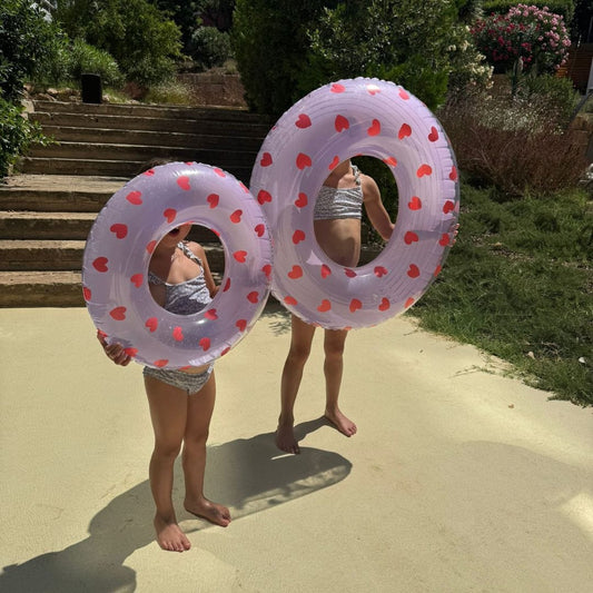 Swim Ring | Sweet Hearts Transparent (90cm)