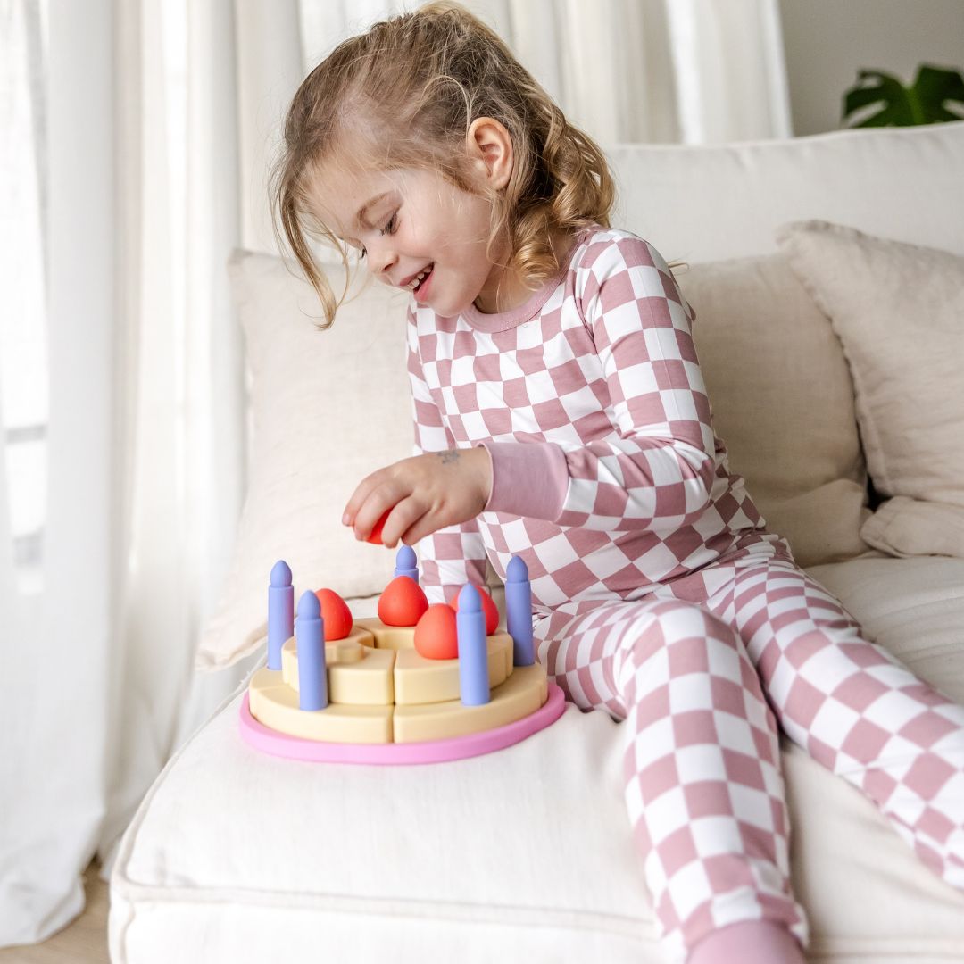 Hello Poppet Ribbed Pyjamas available at Bear & Moo