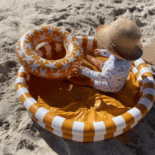 Swim Essentials Kids Pool in yellow & white stripe | Flow | available at Bear & Moo