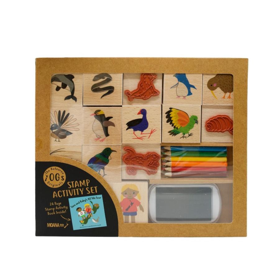 Moana Road Tāne & Ruby Stamp Kit available at Bear & Moo