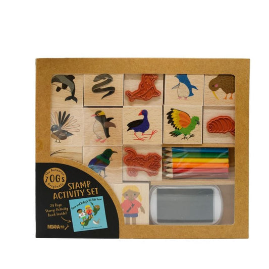 Moana Road Tāne & Ruby Stamp Kit available at Bear & Moo