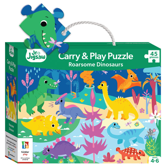 Junior Jigsaw Carry & Play Roarsome Dinosaurs available at Bear & Moo