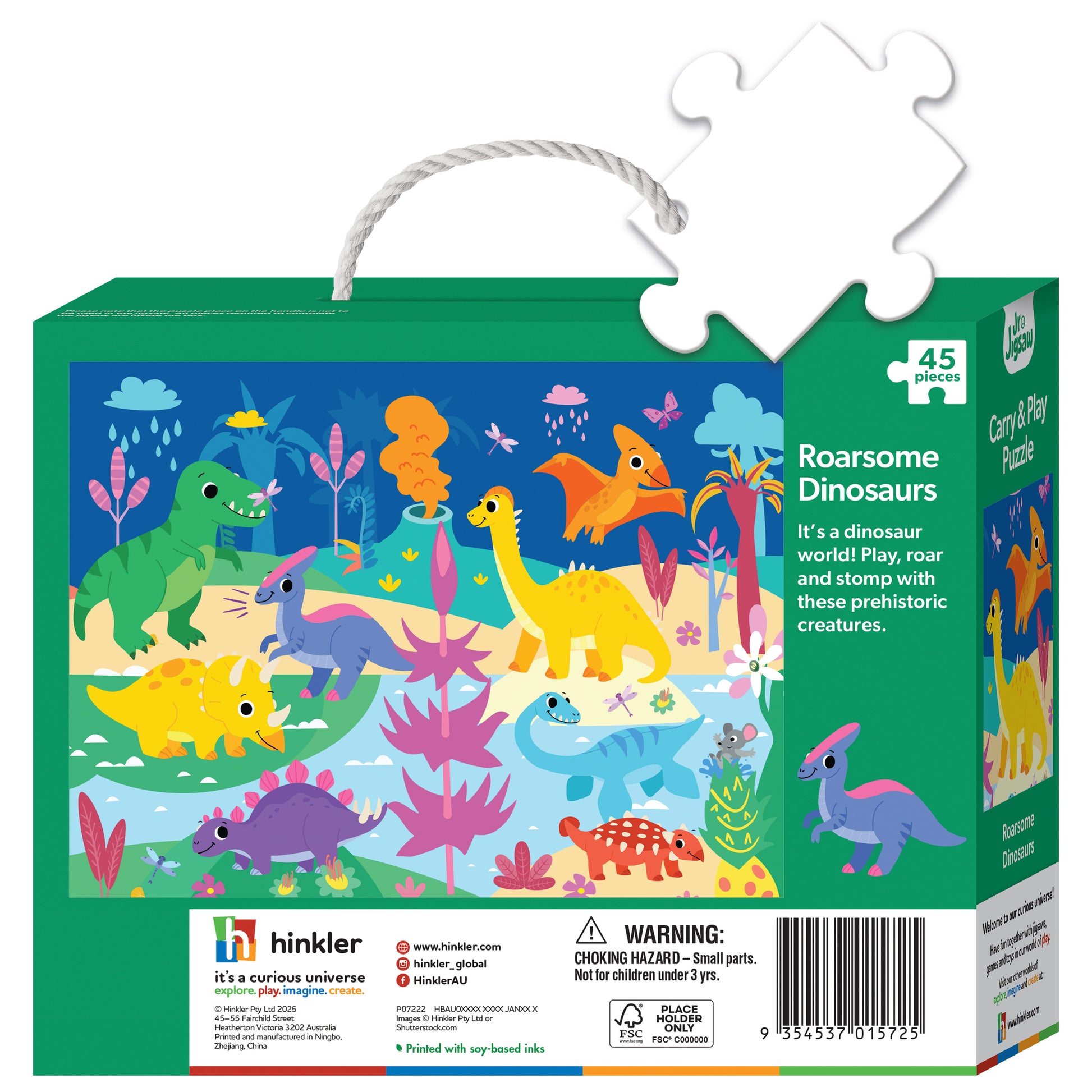 Junior Jigsaw Carry & Play Roarsome Dinosaurs available at Bear & Moo