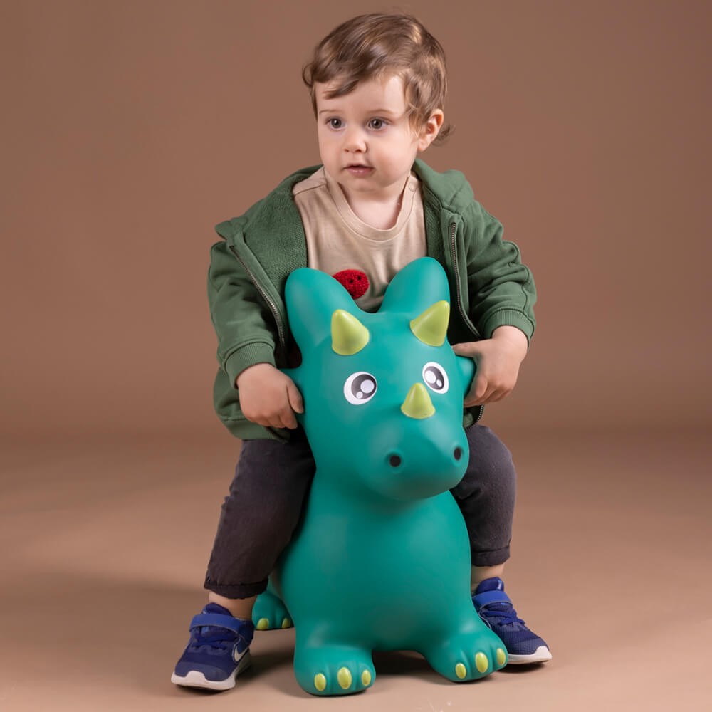 Eurekakids Jumping Dino | Inflatable Bouncer Dinosaur available at Bear & Moo