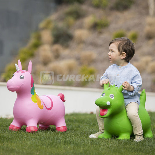 Eurekakids Jumping Unicorn | Inflatable Bouncer Toy available at Bear & Moo