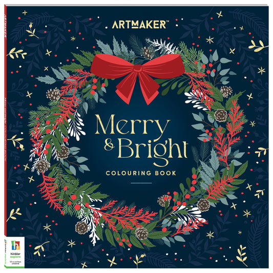 Hinkler Art Maker Merry and Bright Colouring Book available at Bear & Moo