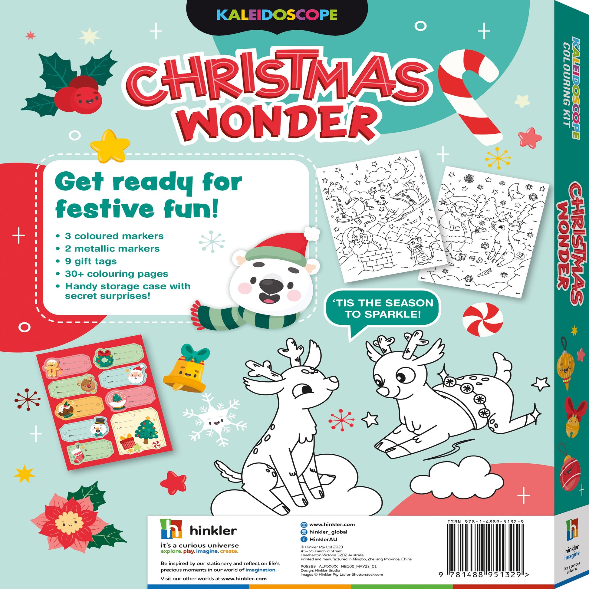 Hinkler  aChristmas Wonder Colouring Kit available at Bear & Moo