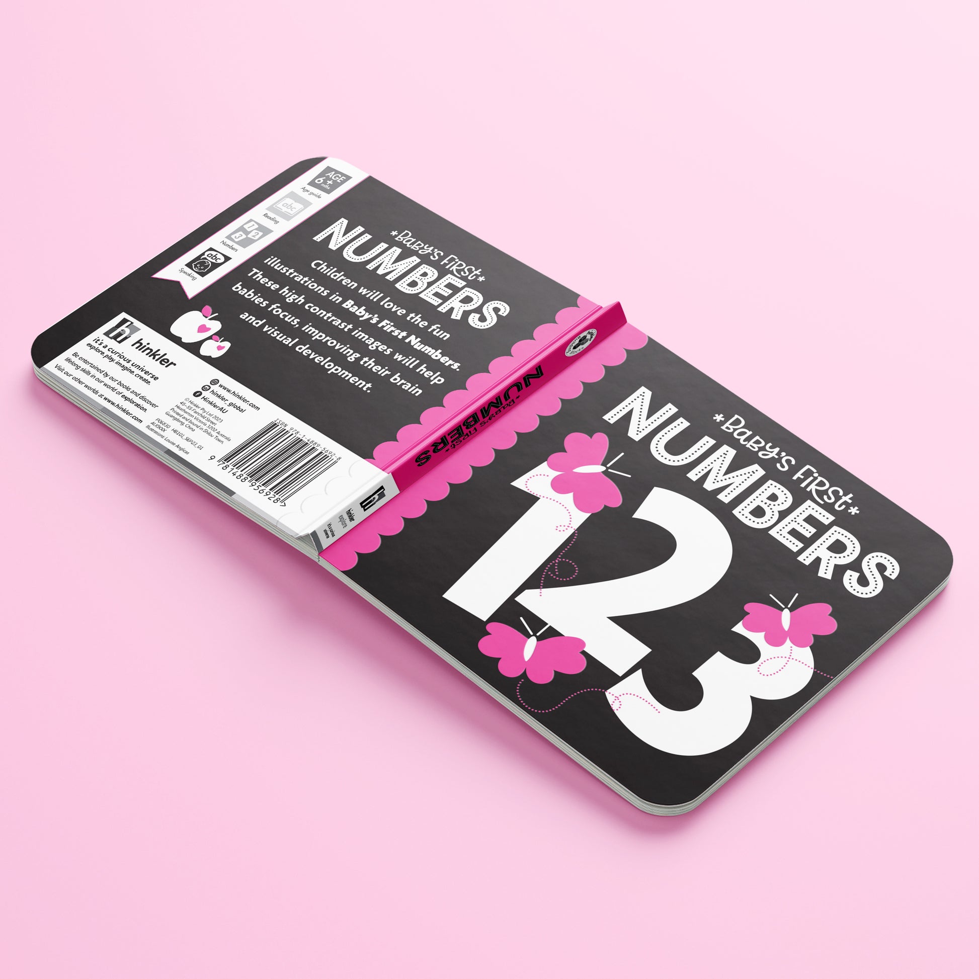 Hinkler Baby’s First High Contrast Neon Board Book | Numbers | available at Bear & Moo